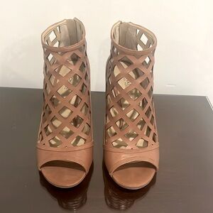Michael by Michael Kors brown cage heels